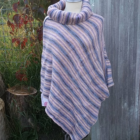 Sweater Poncho Soft Pastels OS NWT Boutique